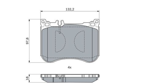 Дисковi колодки переднi - (0064208820, 0084200220, A0084200220) BOSCH 0 986 494 968