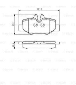 Гальмівні колодки дискові MB Vito/Viano -07 - BOSCH 0986495088