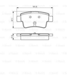 0 986 495 111_колодки дисковые задние! \ Opel Corsa D 1.6 Turbo/1.4/1.7CDTi 06> - (01605356, 01605230, 1605356) BOSCH 0986495111