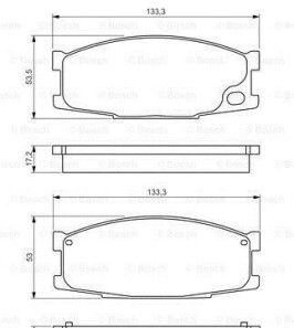 Комплект тормозных колодок - BOSCH 0986495130