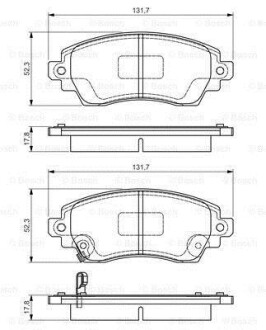 Комплект тормозных колодок - (0446502140, 04465YZZBE, 0446502030) BOSCH 0 986 495 132