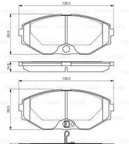 Гальмівні колодки дискові Nissan Maxima QX CA33 F - (d10603Y690, 4106064U90, 4106060U90) BOSCH 0986495147