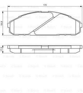 Комплект тормозных колодок - (4106037J91, V9118N049) BOSCH 0986495171