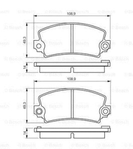 Комплект тормозных колодок - (6000039184, 6OOOO39184, 7701201313) BOSCH 0986495270