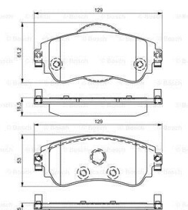 Комплект тормозных колодок - BOSCH 0986495304