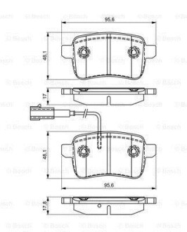 Комплект тормозных колодок - (77365357) BOSCH 0 986 495 305