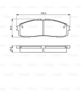 Комплект тормозных колодок - (0449214090, 0449214100, 0449214110) BOSCH 0986495330