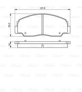 Комплект тормозных колодок - (0446560080, 0446560100, 0449160060) BOSCH 0986495339