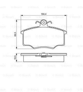 Комплект тормозных колодок - BOSCH 0986495340