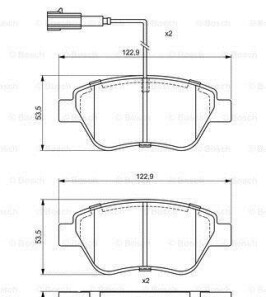 Комплект тормозных колодок - BOSCH 0986495378