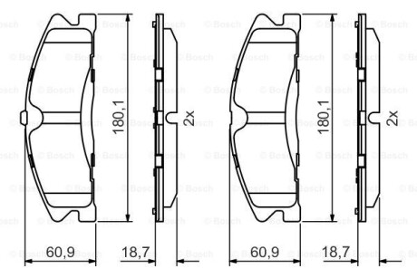 Комплект тормозных колодок, дисковый тормоз 0 986 495 399 - BOSCH 0986495399