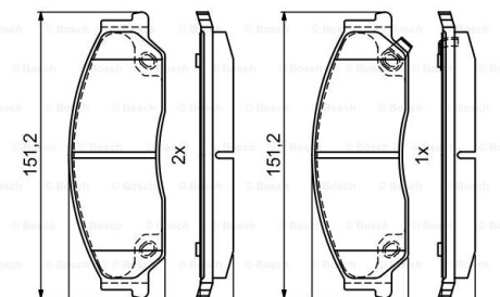 Колодки гальмівні дискові - BOSCH 0986495402