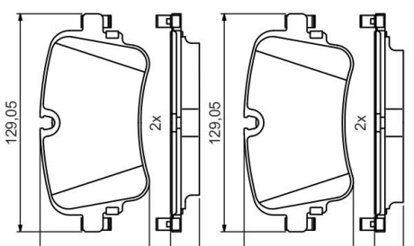 Колодки тормозные задние Audi A6 A7 A8 Q7 Q8 Volkswagen Touareg 16- - (4M0698451M, 4M0698451P) BOSCH 0 986 495 426