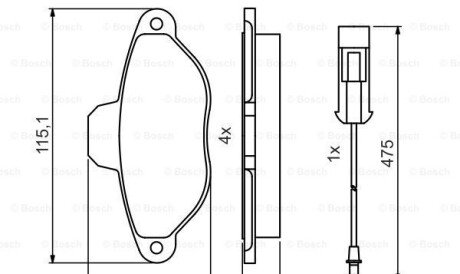 Fiat тормозные колодки передние punto 93- - BOSCH 0986495475