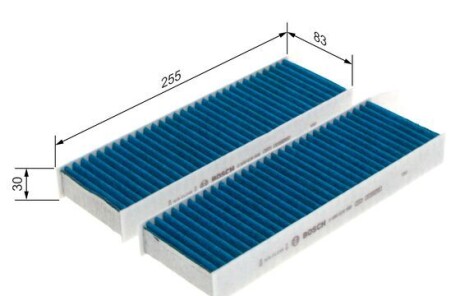 Фільтр салону вугільний антиалергенний Citroen C4 20- Opel Corsa F 19- комплект 2шт - (9833351080) BOSCH 0 986 628 568