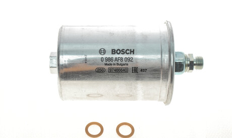 Фільтр паливний Mercedes (W124 202) - (4055036001, 5008882, A810X9155DA) BOSCH 0 986 AF8 092