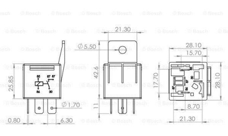 Фото 6 - Релійний елемент (реле) BOSCH 0986AH0253