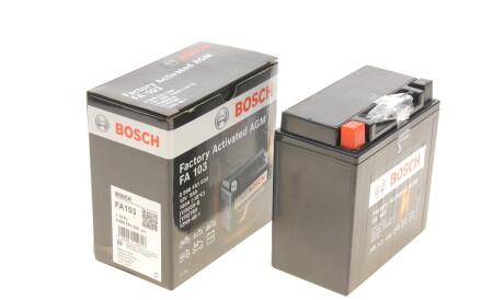 Акумуляторна батарея 9Ah/100A (135x75x139/+L/B0) (AGM) Factory Activated AGM - (3361014G11) BOSCH 0 986 FA1 030