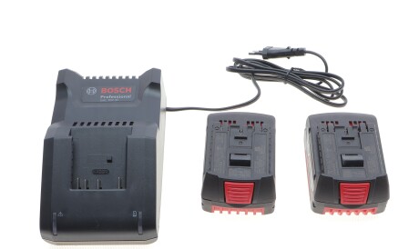 Набір 2-х акумуляторів для електроінструменту GBA 18V 4.0Ah + зарядний пристрій GAL 18V-40 1 619 M00 8UH - BOSCH 1619M008UH