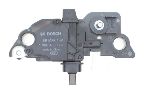 Реле генератора (12V) Opel Astra G/Fiat Albea 96-01/New Holland T8/T9 8.8/13.0 10- - (77363779, 93174476) BOSCH 1 986 AE0 175