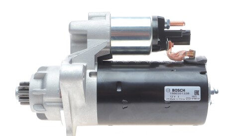 Стартер VW Touareg 2.5 TDI 03-10 (12V/2.2kw) (z=9) 1 986 S01 338 - (070911023CX, 070911023C) BOSCH 1986S01338 (фото 1)