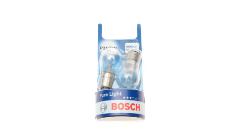 Лампа розжарювання P21/5W 12V 21/5W PURE LIGHT (blister 2 шт) - (7703097179) BOSCH 1 987 301 016