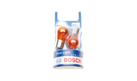 Лампа автомобільна PY21W 12V 21W BAU15s комплект 2 шт - BOSCH 1 987 301 018