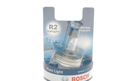 Лампа автомобільна галогенова R2 12V 45/40W P45t Pure Light - (07119978396, 9978396, 1354874) BOSCH 1 987 301 021