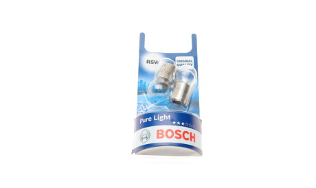 Лампа автомобільна R5W 12V 5W BA15s комплект 2 шт - (8191436, 1121407, 10857790) BOSCH 1987301022