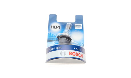 Лампа автомобильная галогеновая HB4 12V 51W P22d Pure Light - (63121382496, 9098113075, 7701049263) BOSCH 1987301063