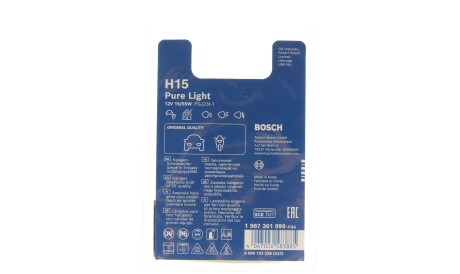 Фото 2 - Автолампа BOSCH 1 987 301 099 (1987301099)