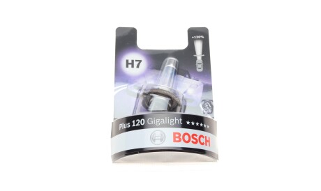 Лампа автомобільна галогенова H7 12V 55W PX26d Gigalight 120% - (7701040849, N10320101) BOSCH 1 987 301 110