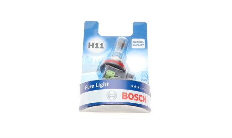 Лампа автомобільна галогенова H11 12V 55W PGJ19-2 Pure Light - (yy04500835812, lr005383, lr044458) BOSCH 1 987 301 339