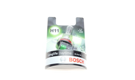 Лампа автомобильная галогеновая H11 12V 55W PGJ19-2 Longlife Daytime - (1382496, 63121382496) BOSCH 1987301340