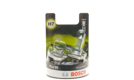 Лампа автомобільна галогенова H7 12V 55W PX26d +90% DuoBox комплект 2шт - BOSCH 1 987 301 423