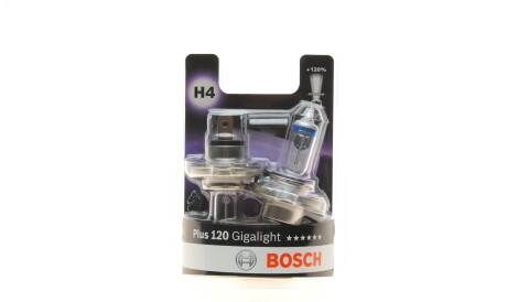 Лампа автомобильная галогеновая H4 12V 60/55W P43t Plus 120 Gigalight DBL - BOSCH 1 987 301 425