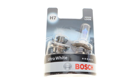 Лампа автомобільна галогенова H7 12V 55W PX26d Ultra White 4200K комплект 2шт - BOSCH 1 987 301 441