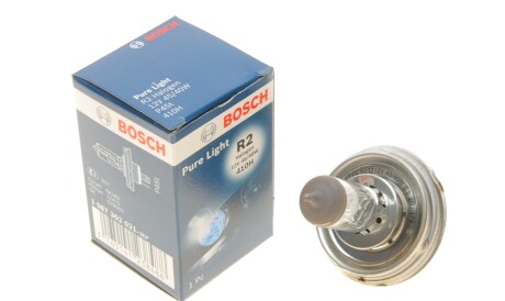 Лампа автомобильная галогеновая R2 12V 45/40W P45t Pure Light - (07119978396, 9978396, 1354874) BOSCH 1 987 302 021