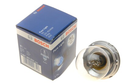 Лампа автомобильная галогеновая R2 12V 45/40W P45t Pure Light - BOSCH 1 987 302 023