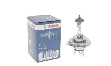 Лампа автомобільна галогенова H4 12V 60/55W P43t Pure Light - (7703097171, 0050185) BOSCH 1 987 302 041