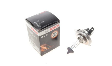 Лампа автомобільна галогенова H4 12V 60/55W P43t Plus 50 - (7703097171) BOSCH 1 987 302 049