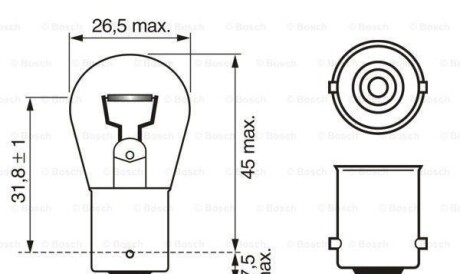 Фото 6 - Автолампа BOSCH 1987302607
