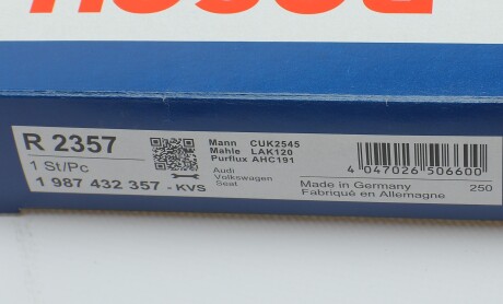 Фото 5 - Фільтр салону BOSCH 1 987 432 357 (1987432357)