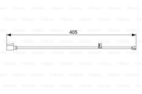 Датчик зношування диск.кол.перед - (95561236550, 95561236551) BOSCH 1987473025