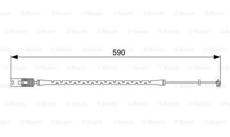 Сигнализатор, износ тормозных колодок - (34351165729, 34351163117) BOSCH 1987473042