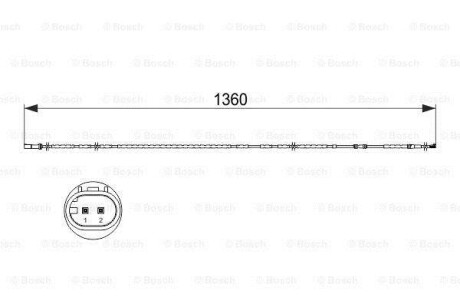 Сигнализатор, износ тормозных колодок - (34356792566) BOSCH 1 987 473 518