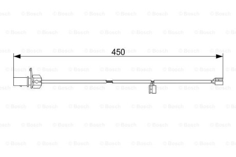 Датчик зносу гальмівних колодок - (4H0615121Q, 4H0615121B, 4H0698151C) BOSCH 1987473583