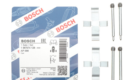 Фото 2 - Комплектуюча колодок BOSCH 1987474128