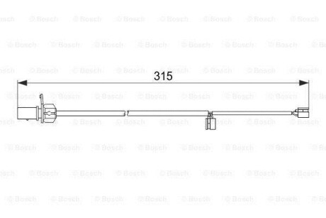 Датчик зношування диск.кол.зад - (4G0615121A) BOSCH 1987474518 (фото 1)