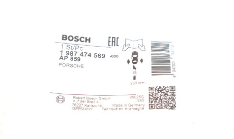 Фото 2 - Датчик износа тормозных колодок BOSCH 1 987 474 569 (1987474569)
